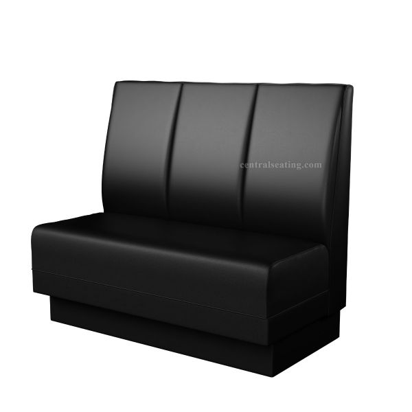 Modern Restaurant Upholstered Booth with 16" Wide Vertical Channels - B1004-16W