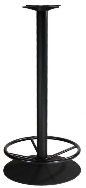 22" Round Bar Height Steel Restaurant Table Base with Foot Rest - TB022R-FR