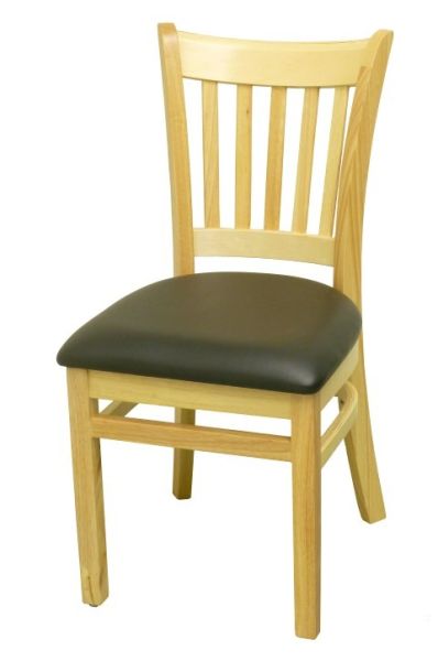 Natural Vertical Ladder Back Wood Chair WC242N