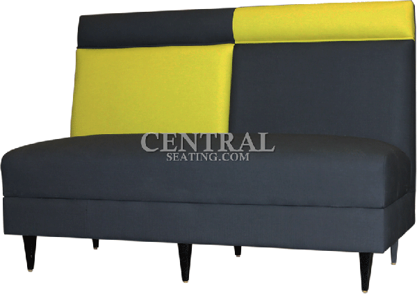 Checker Back Upholstered Dining Booth with Head Roll B1066
