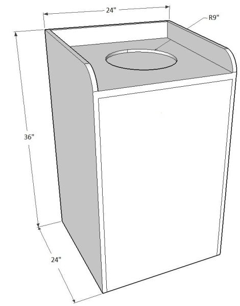Recycle / Top Drop Waste Receptacle CT210