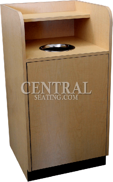 Custom Laminated Trash Receptacle with Protective Side Walls CT220