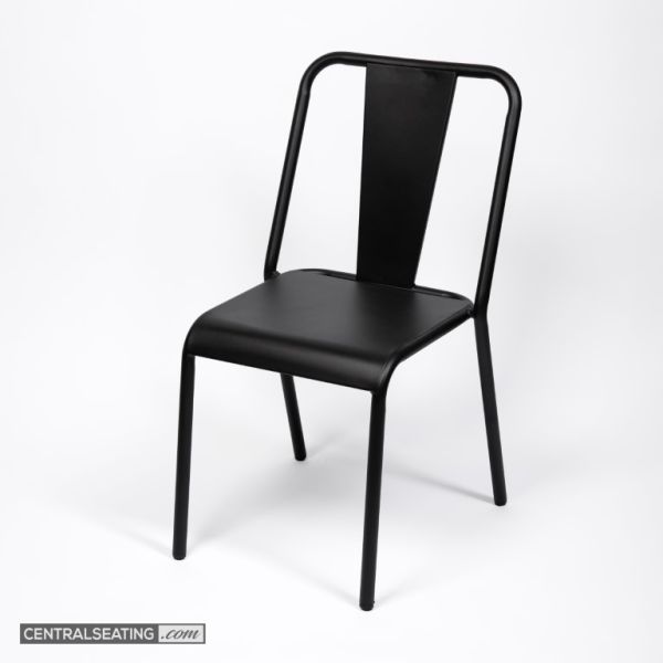 T37 Industrial-Style Aluminum Dining Chair 
