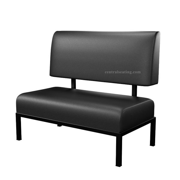 Modern Metal Frame Dining Booth with Cushion Seat and Floating Cushion Back B1040