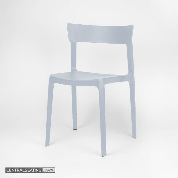 Stackable Gray Plastic Indoor Outdoor Dining Chair PC148GY