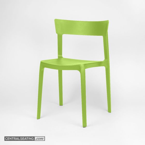 Stackable green Plastic Indoor Outdoor Dining Chair PC148G