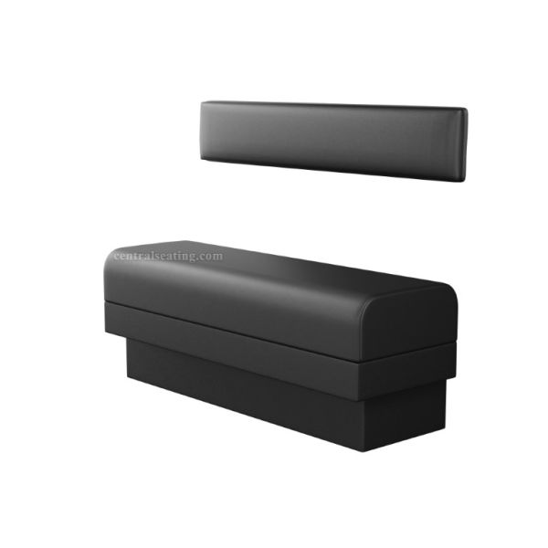 Space Saver Restaurant Booth, Floating Plain Back Cushion B1007-PFB