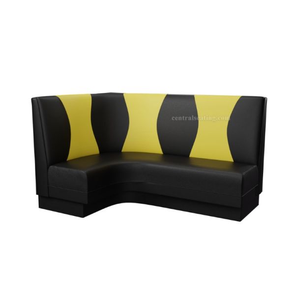 Hour Glass Upholstered L Shape Booth B1020