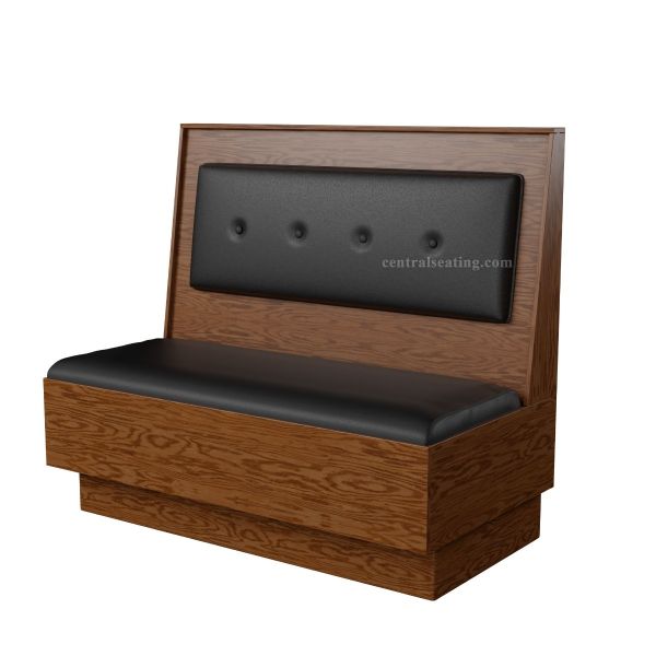 Wood Restaurant Booth with Floating Cushion Back Push Button Design B1014-PB