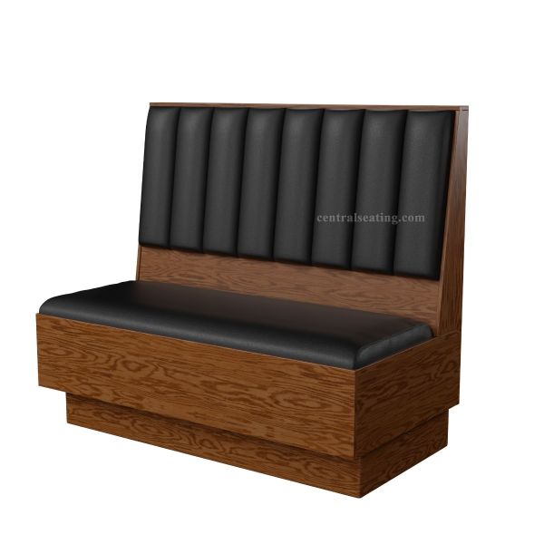 Plywood Dining Restaurant Booth with Vertical Channel Back Cushion B1014-VC