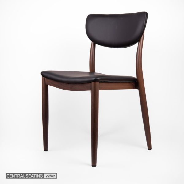 Commercial Grade Modern Dining Chair, Black Vinyl SC5641B