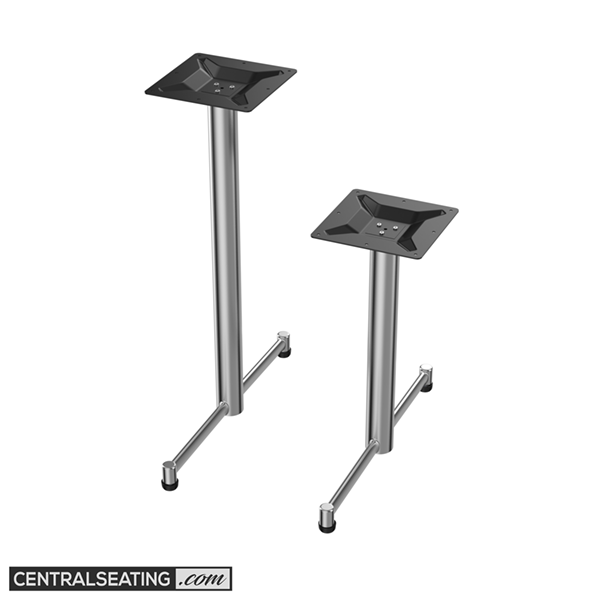 Stainless Steel SINGLE "T" or End Base for Table 24" Wide TBSS2405