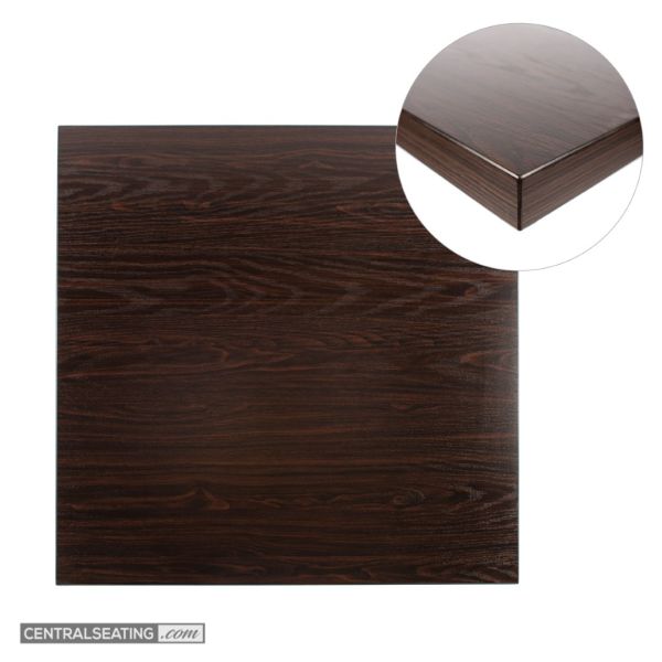 Espresso Color Laminated Table Top with Wood Grain - TLT53E