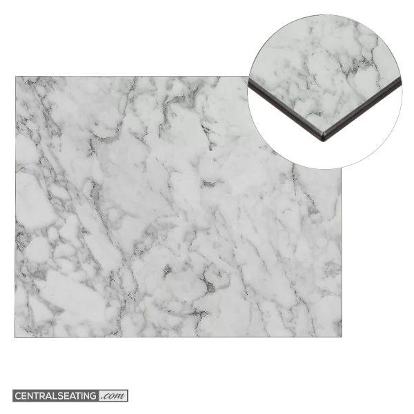 SEVERIN Compact Outdoor Table Top, Marble Carrara TPMC