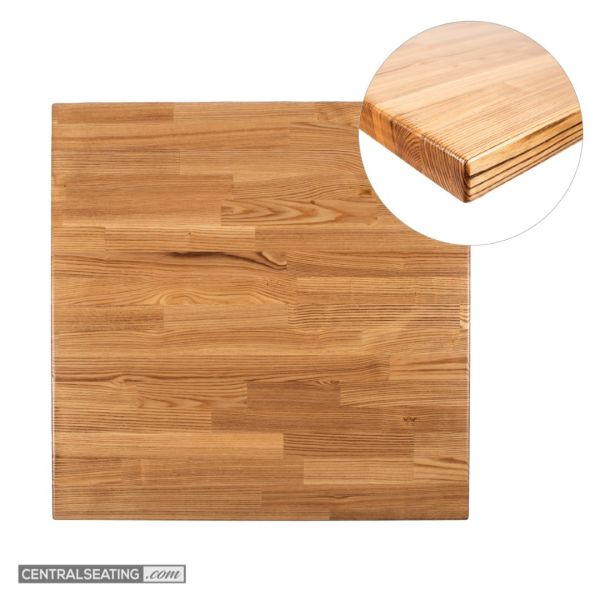 Carbonized Ashwood Butcherblock Dining Table in Light Finish - TWT64L