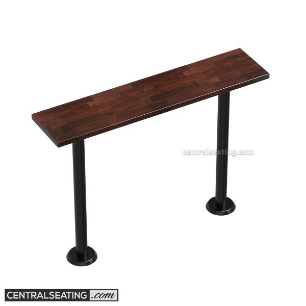 Premium Butcher Block Solid Wood Bar Table with Legs - Walnut Finish TWT23-W-BAR