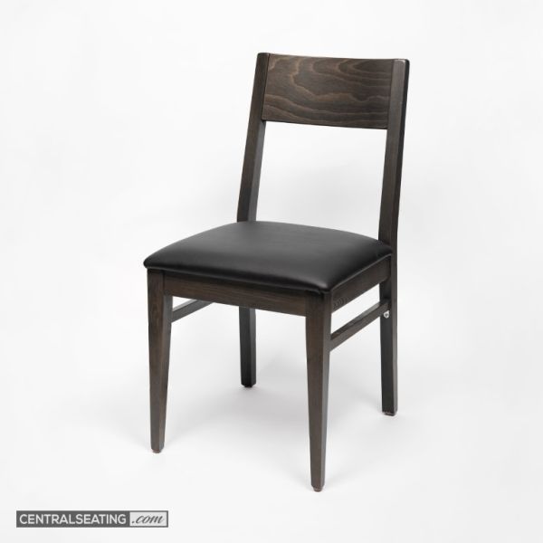 High Panel Back Rustic Oak Beechwood Dining Chair