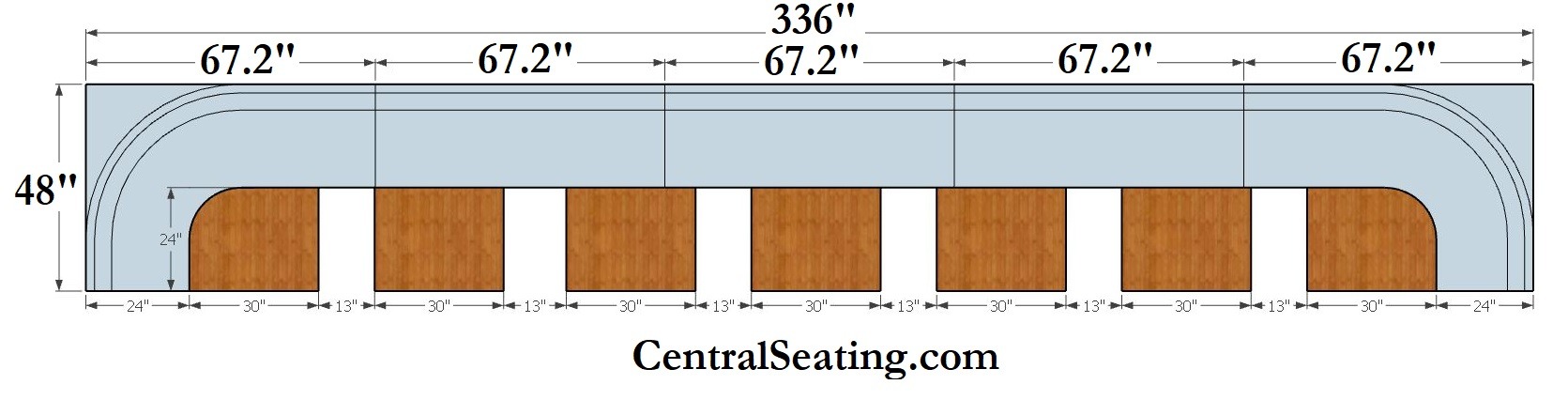 Table Size for 336