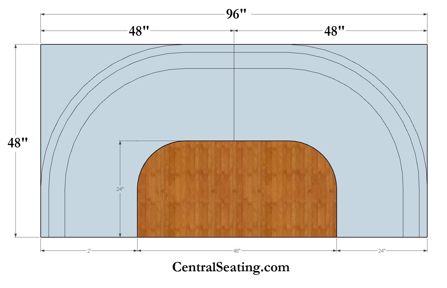 Table Size for 96