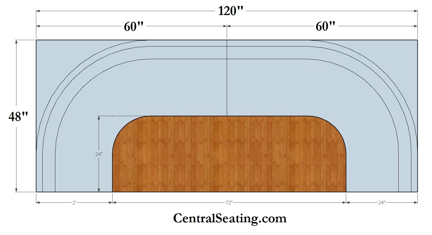 Table Size for 120